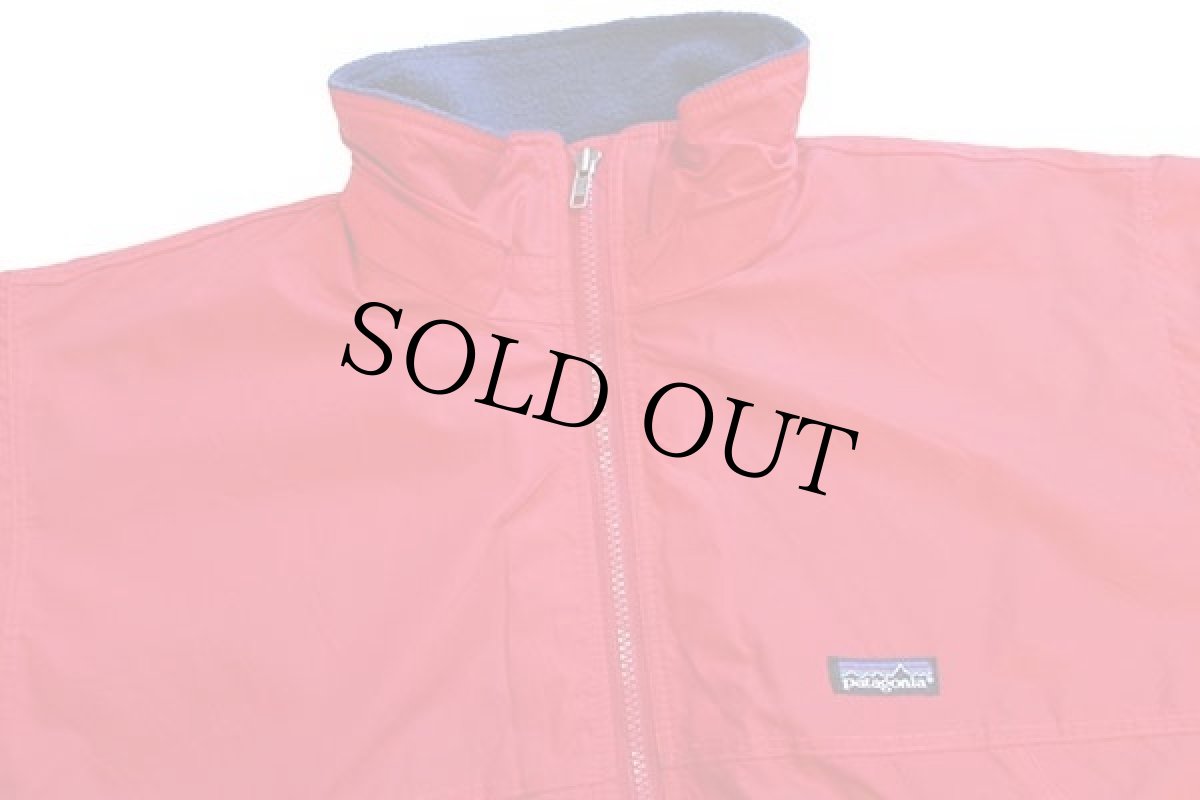 画像3: 90s USA製 patagoniaパタゴニア シェルドシンチラ フリースライナー ナイロンジャケット 赤 S (3)