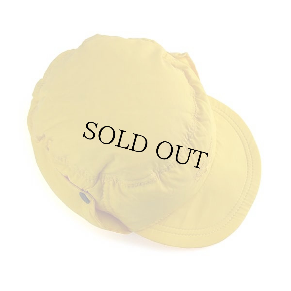 画像5: 90s PIUMINO SIBERIANO 刺繍 耳当て付き ナイロン ダウンキャップ 黄 L (5)