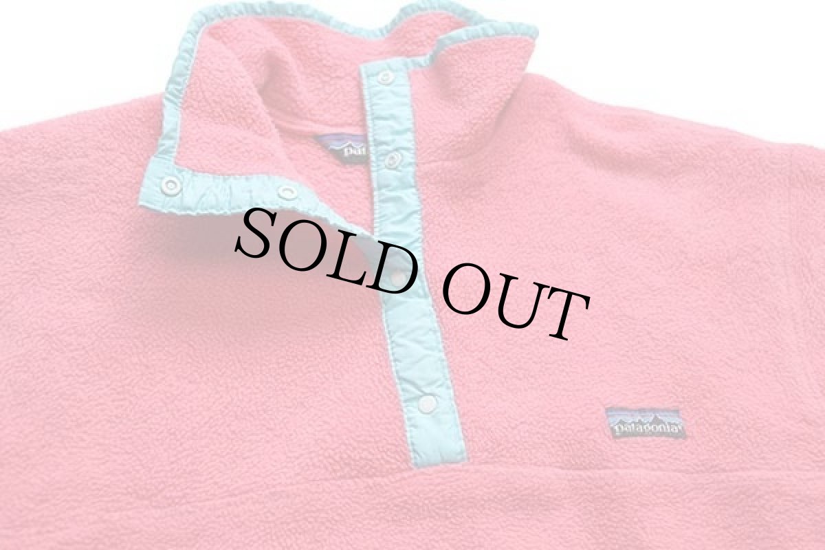 画像3: 80s USA製 patagoniaパタゴニア フリース スナップT ピンク 12 (3)