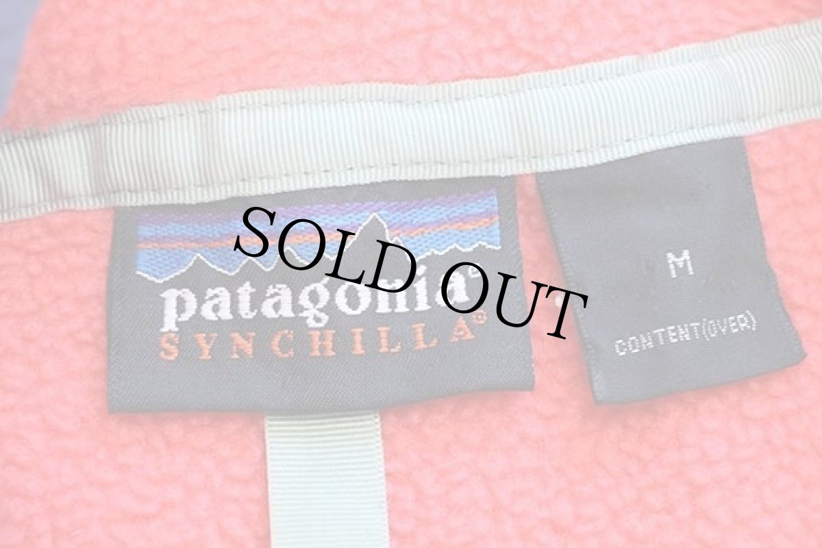 画像4: 00s patagoniaパタゴニア シンチラ フリース スナップT ピンク M (4)