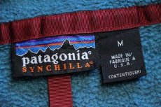 画像4: 90s USA製 patagoniaパタゴニア シンチラ フリース スナップT ダークティール M (4)