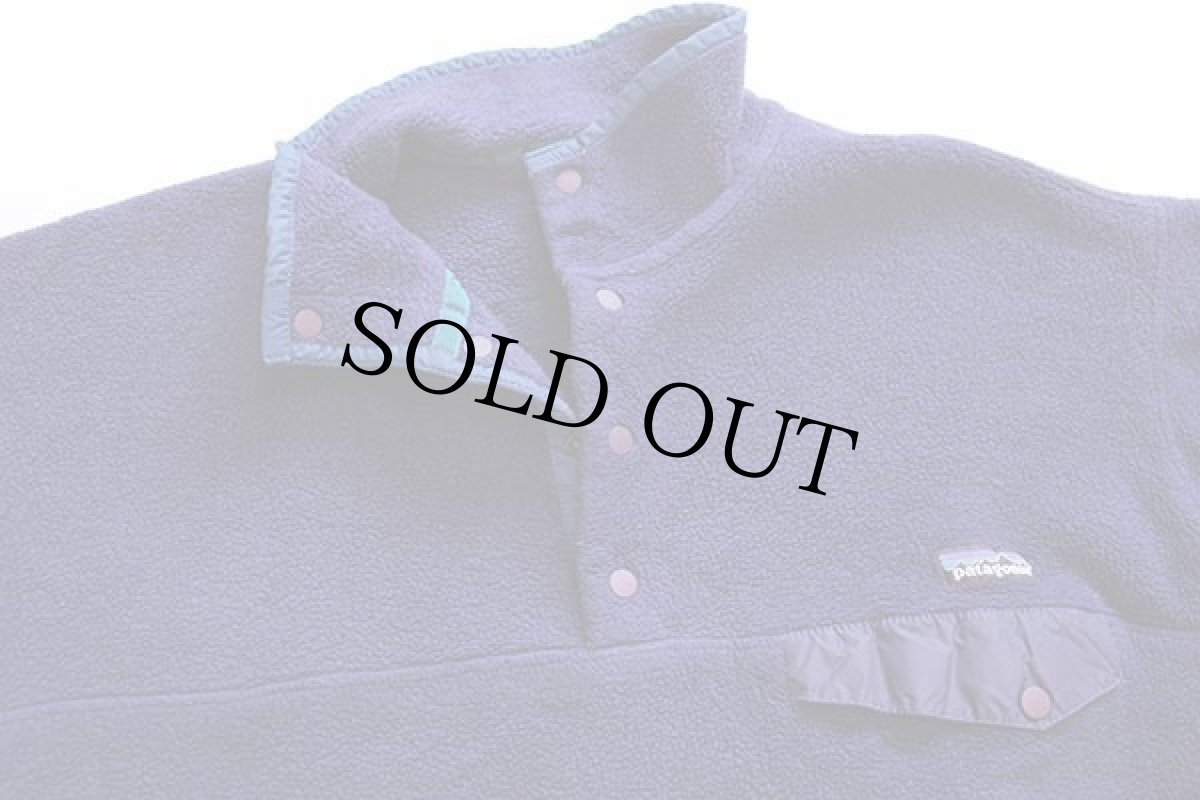 画像3: 90s patagoniaパタゴニア フリース スナップT ナス紺 L (3)