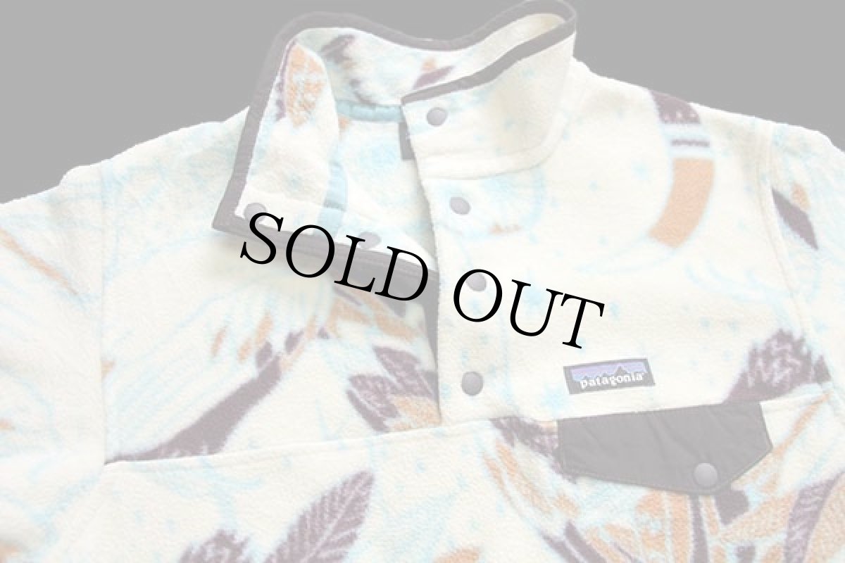 画像3: patagoniaパタゴニア フクロウ 総柄 シンチラ フリース スナップT M (3)