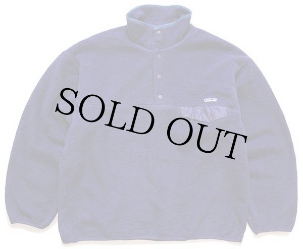 90s patagoniaパタゴニア フリース スナップT ナス紺 L