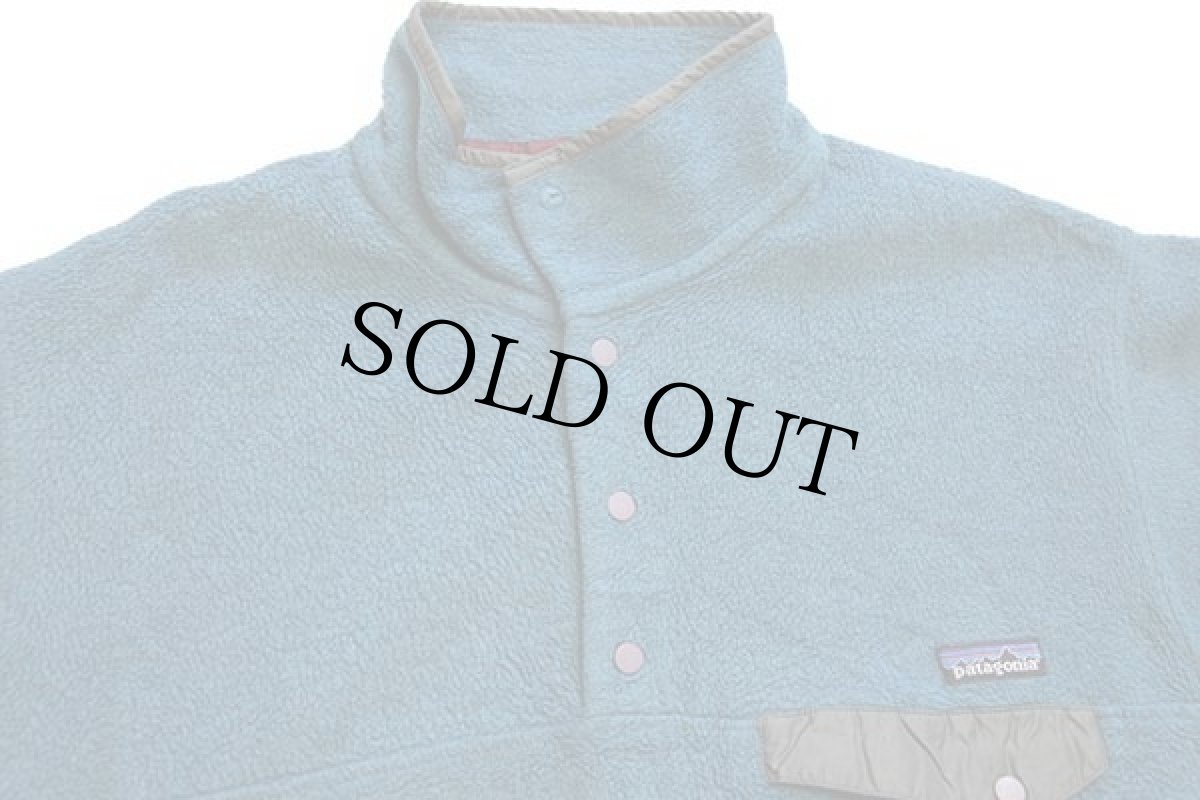 画像3: 90s USA製 patagoniaパタゴニア シンチラ フリース スナップT ダークティール M (3)