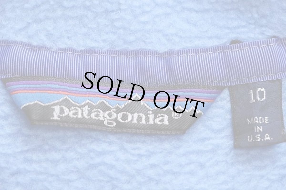 画像4: 80s USA製 patagoniaパタゴニア フリース スナップT 水色 10 (4)