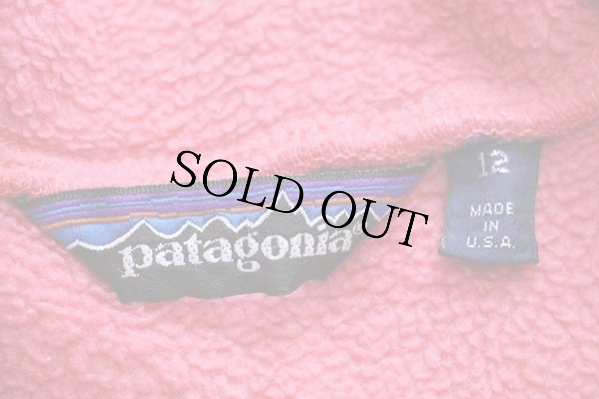 画像4: 80s USA製 patagoniaパタゴニア フリース スナップT ピンク 12 (4)