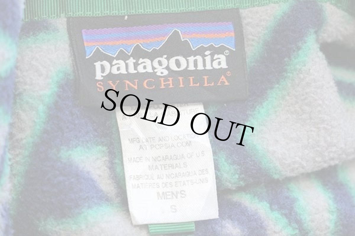 画像4: patagoniaパタゴニア 総柄 シンチラ フリース スナップT MSFG S (4)