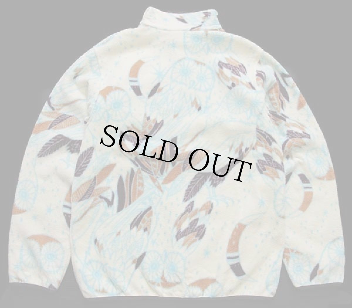 画像2: patagoniaパタゴニア フクロウ 総柄 シンチラ フリース スナップT M (2)