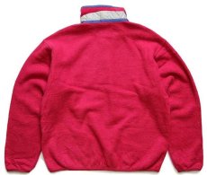 画像2: 90s USA製 patagoniaパタゴニア フリース スナップT ピンク KIDS'14 (2)