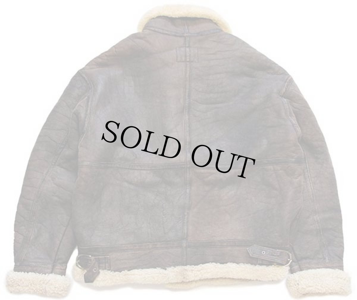 画像2: 80s AVIATION B-3タイプ ムートン フライトジャケット 焦げ茶 50 (2)