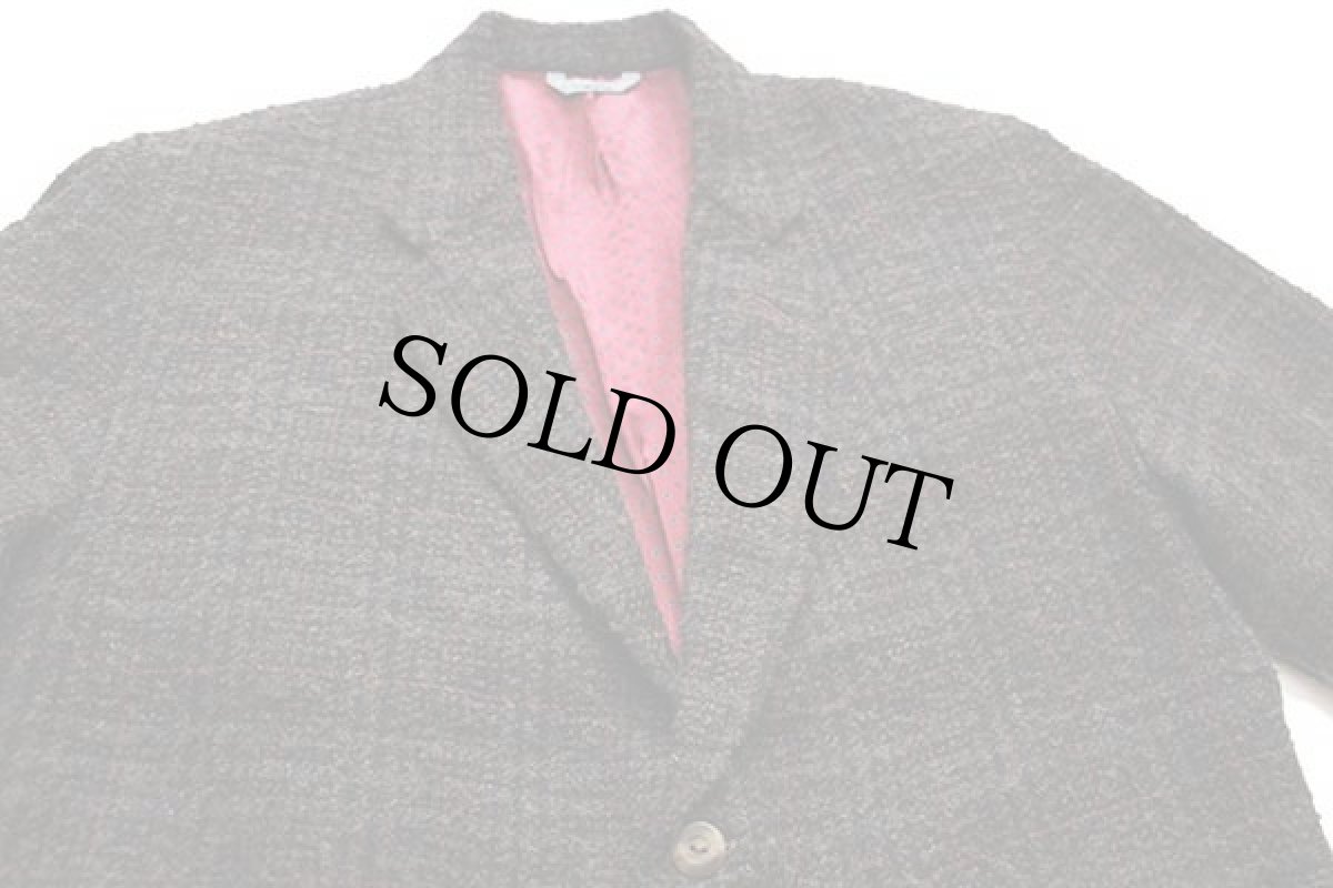 画像3: 80s Powell チェック 3つボタン ウール パイル テーラードジャケット 48 (3)