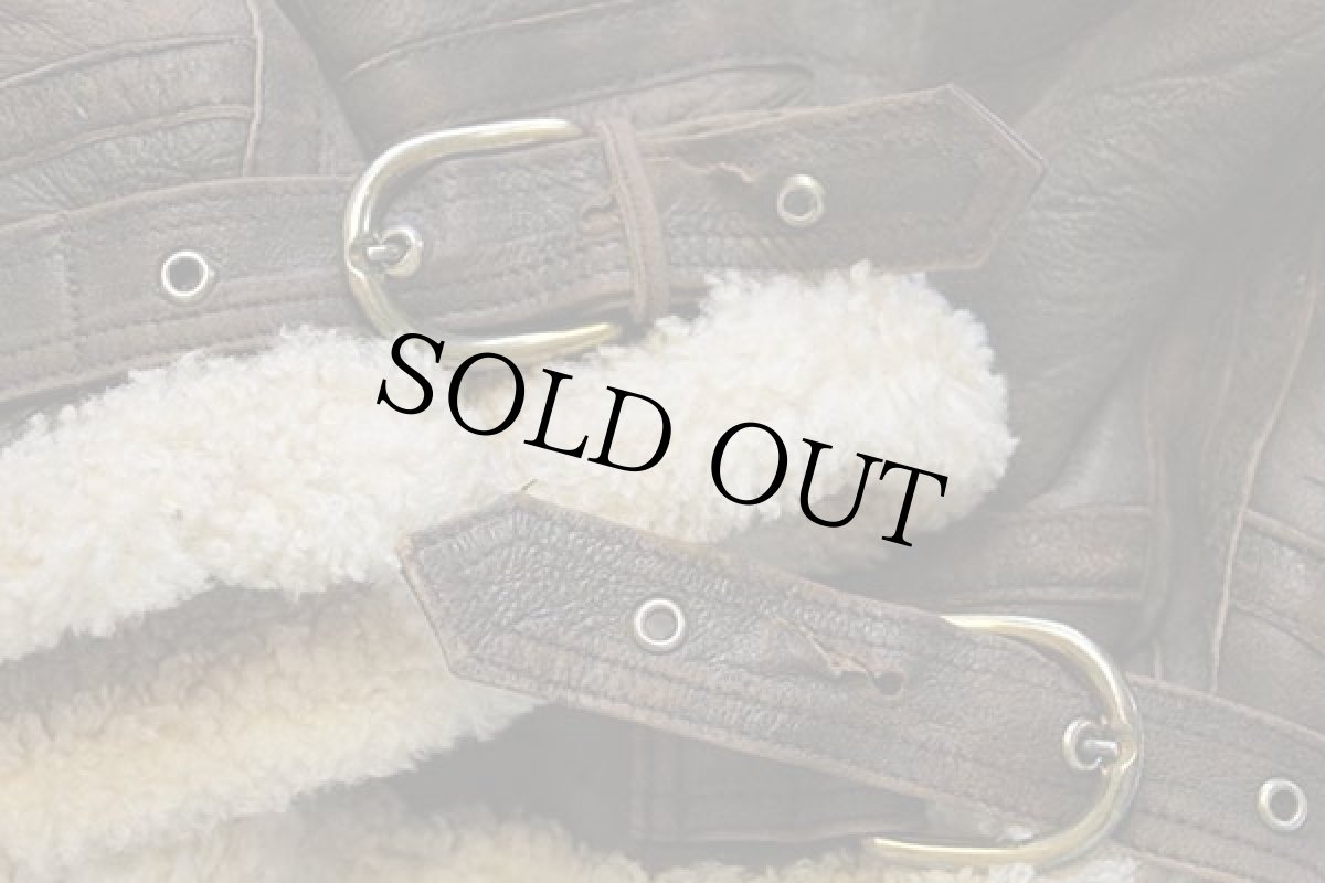 画像8: 80s AVIATION B-3タイプ ムートン フライトジャケット 焦げ茶 50 (8)