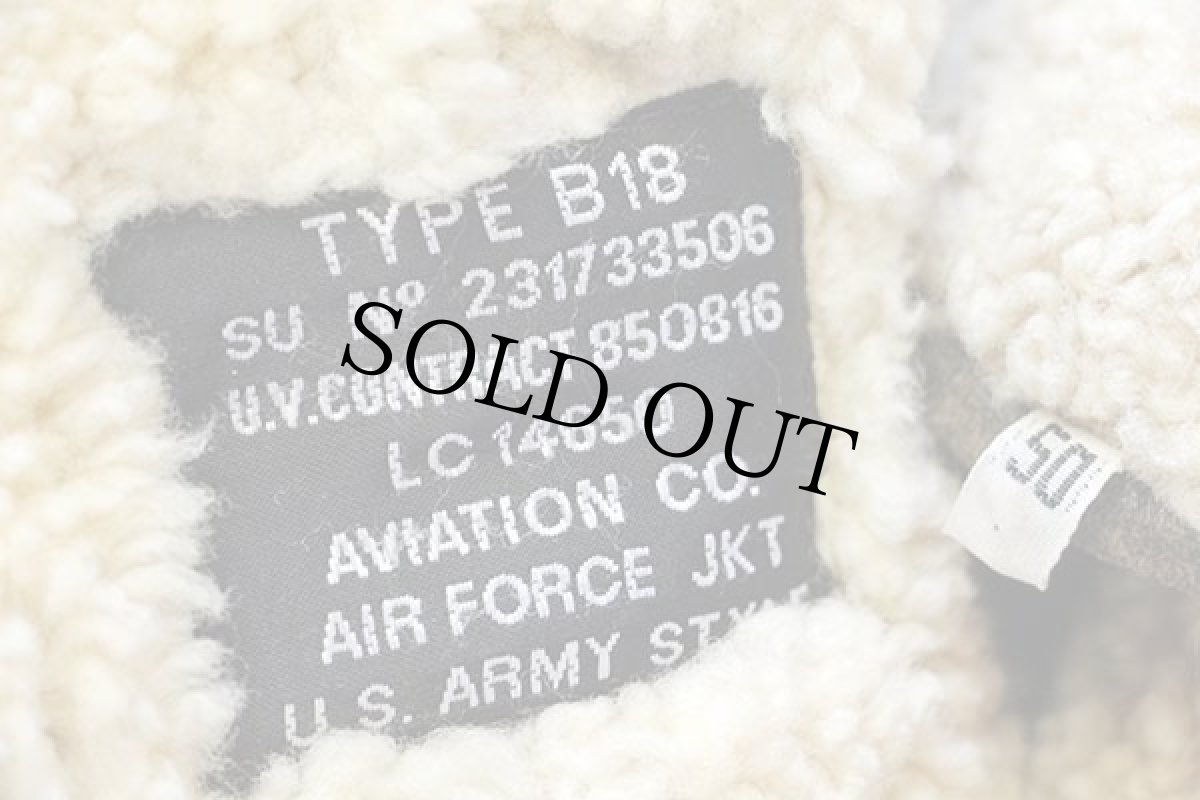 画像4: 80s AVIATION B-3タイプ ムートン フライトジャケット 焦げ茶 50 (4)