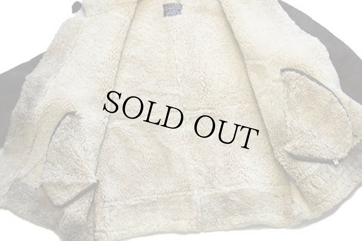 画像5: 80s AVIATION B-3タイプ ムートン フライトジャケット 焦げ茶 50 (5)