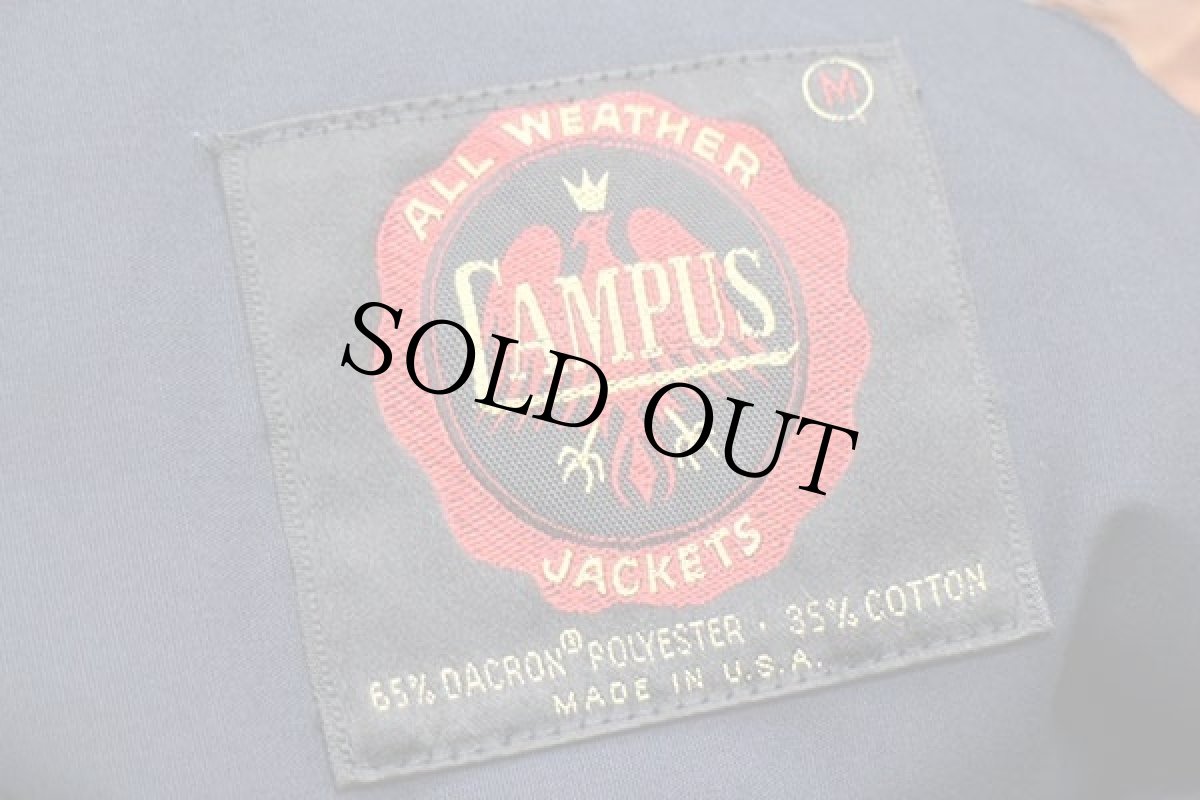 画像4: 70s USA製 CAMPUS ジャケット 紺 M (4)