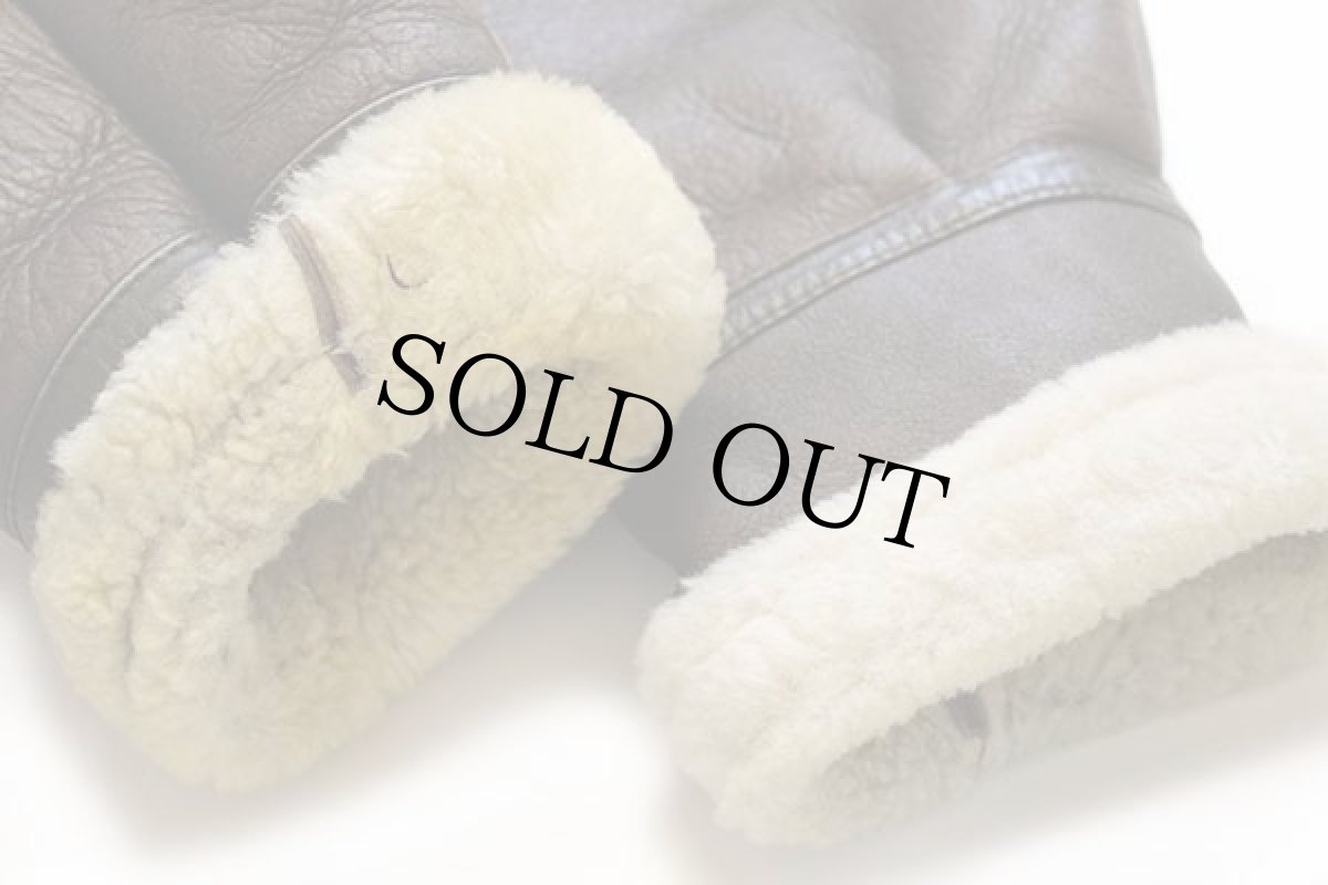 画像7: 80s UNKNOWN B-3タイプ ムートン フライトジャケット 焦げ茶 (7)