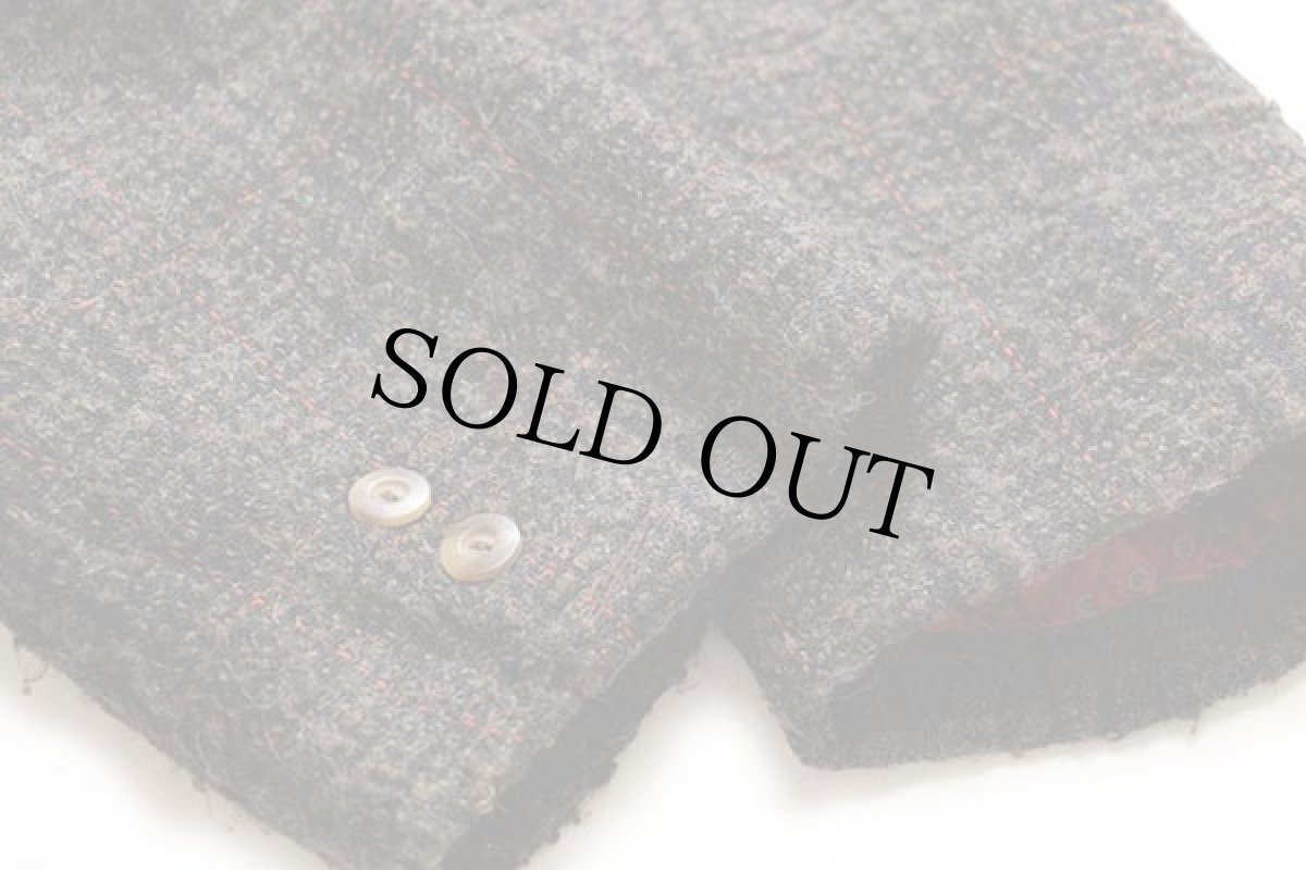 画像7: 80s Powell チェック 3つボタン ウール パイル テーラードジャケット 48 (7)