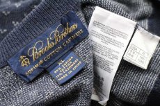 画像4: Brooks Brothersブルックスブラザーズ 総柄 スーピマ コットン×カシミヤニット セーター 紺 XL (4)