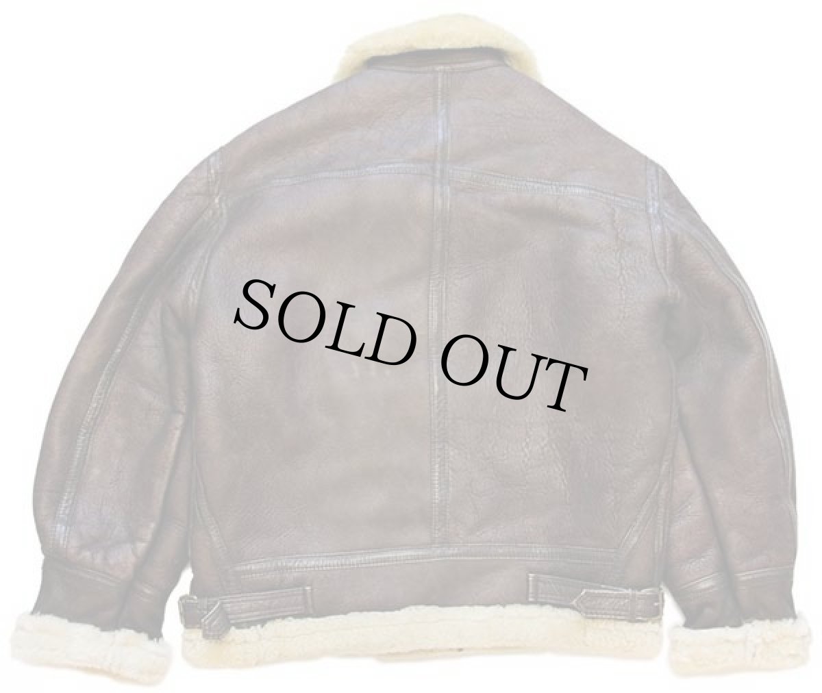 画像2: 80s UNKNOWN B-3タイプ ムートン フライトジャケット 焦げ茶 (2)