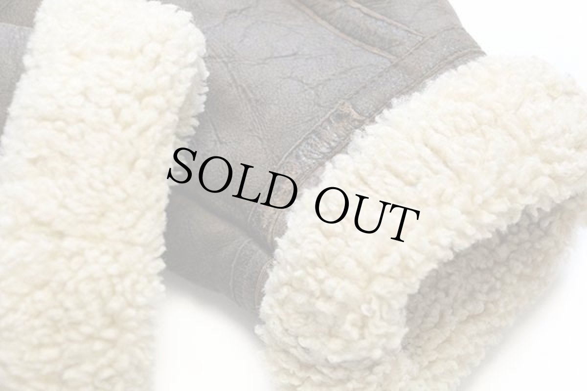 画像6: 80s AVIATION B-3タイプ ムートン フライトジャケット 焦げ茶 50 (6)