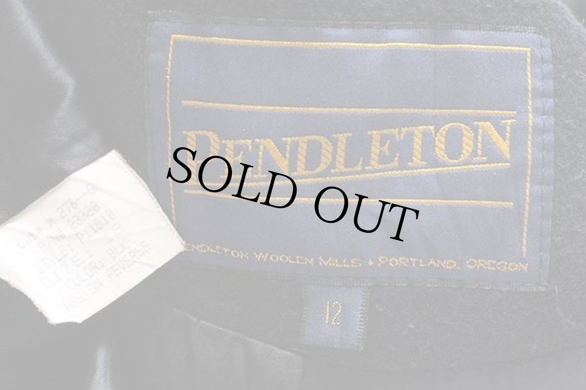 画像4: USA製 PENDLETONペンドルトン ハーフ ウールコート 黒 12 (4)