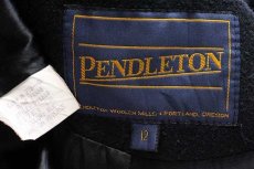 画像4: USA製 PENDLETONペンドルトン ハーフ ウールコート 黒 12 (4)