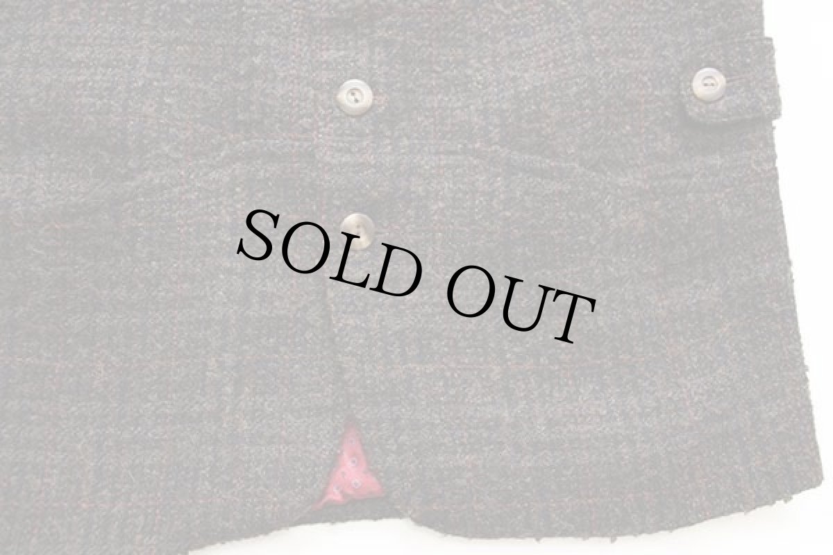 画像5: 80s Powell チェック 3つボタン ウール パイル テーラードジャケット 48 (5)