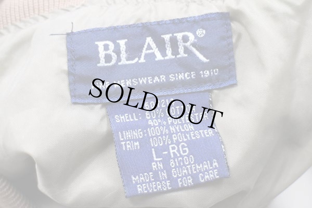 画像4: 90s BLAIR ツートン 切り替え ダービージャケット ブラウンベージュ×ベージュ L-RG (4)