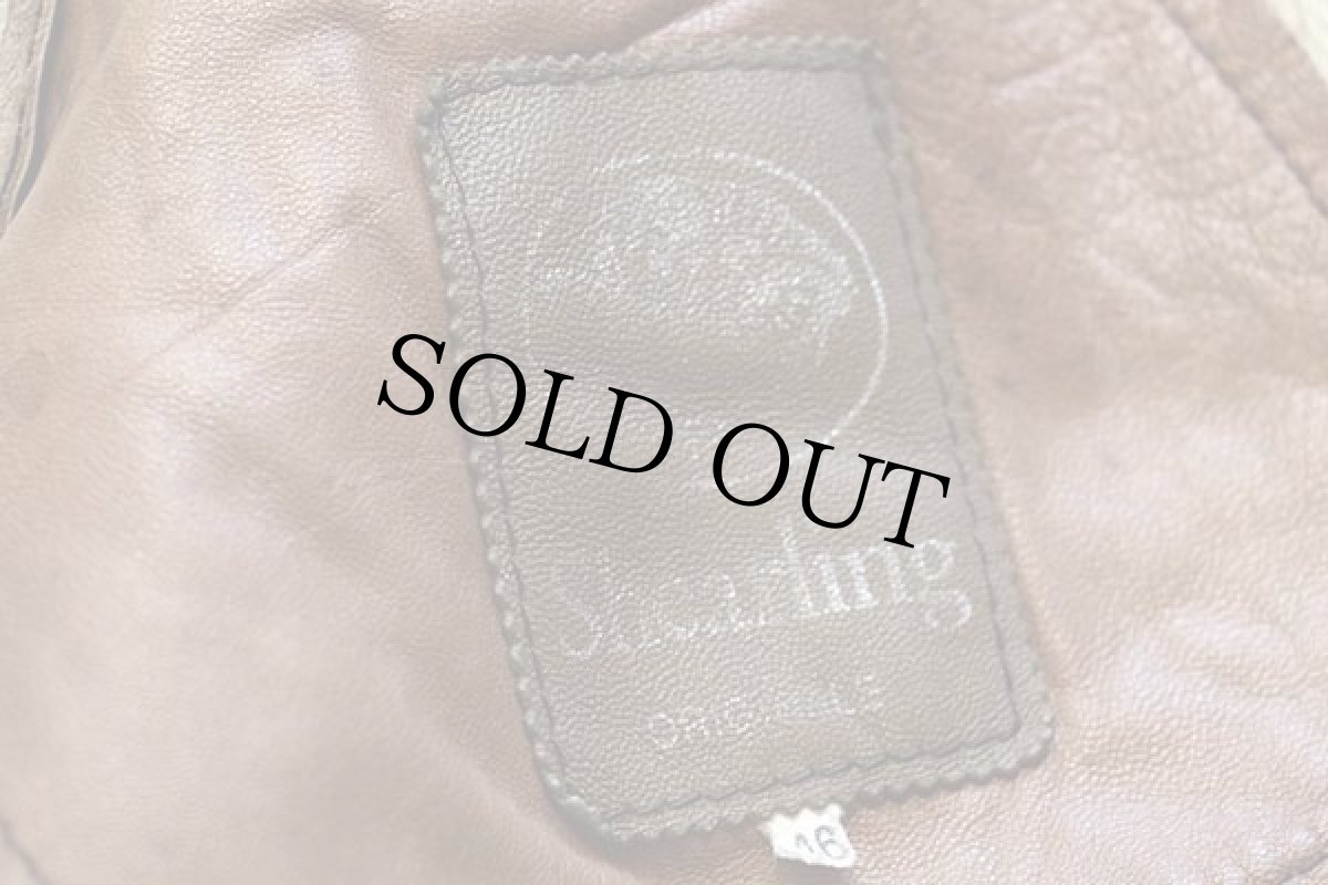 画像4: 80s UNKNOWN B-3タイプ ムートン フライトジャケット 焦げ茶 (4)