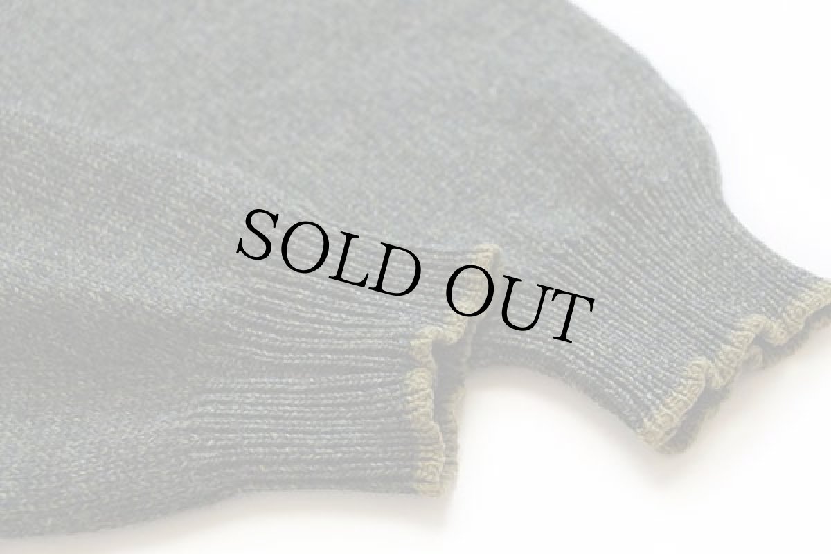 画像6: 80s イタリア製 ANDREA FENZI パチポケ ウールニット カーディガン 深緑 ミックス 48 (6)