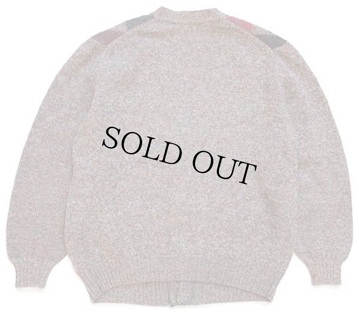 画像2: 80s イタリア製 UNKNOWN アーガイル柄 ウールニット カーディガン ミックス L (2)