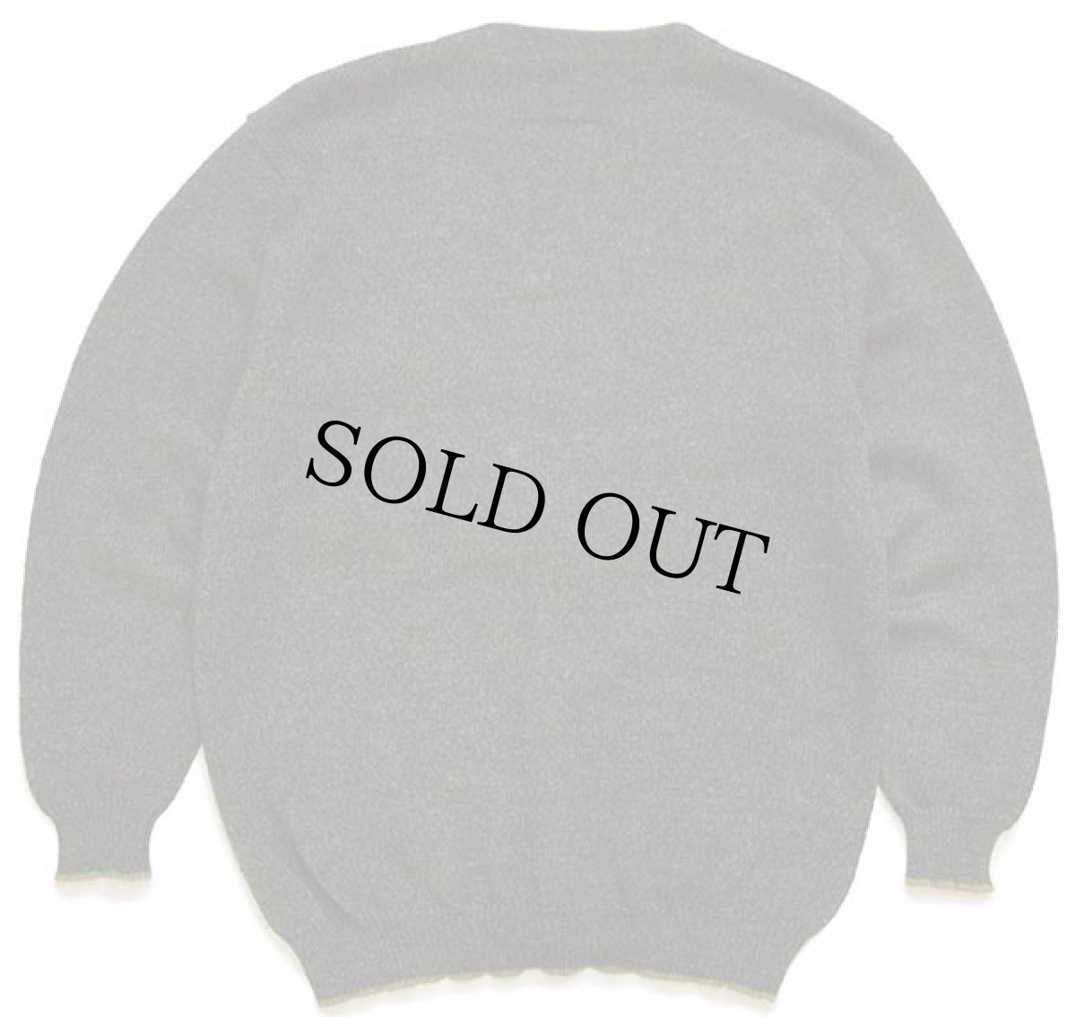 画像2: 80s イタリア製 ANDREA FENZI パチポケ ウールニット カーディガン 深緑 ミックス 48 (2)