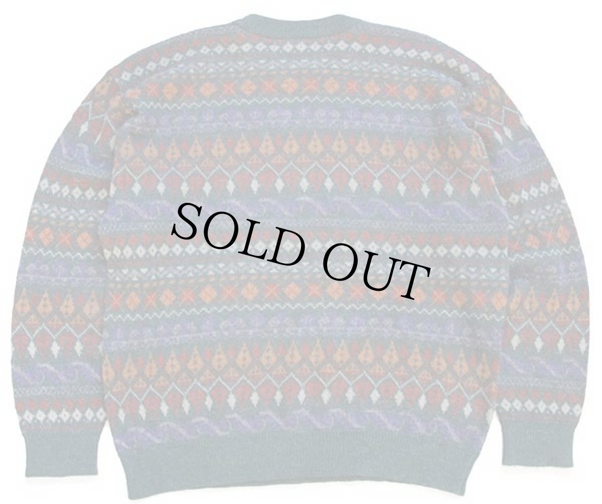 画像2: 80s イタリア製 PAUL&SHARK フェアアイル柄 アルパカ×アクリルニット セーター L (2)