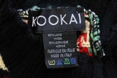 画像4: イタリア製 KOOKAI ネイティブ柄 ハイネック ウール×アクリルニット セーター (4)