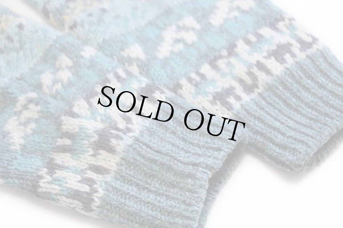 画像6: 90s JOHN MULLIGAN ノルディック柄 ウールニット セーター M (6)