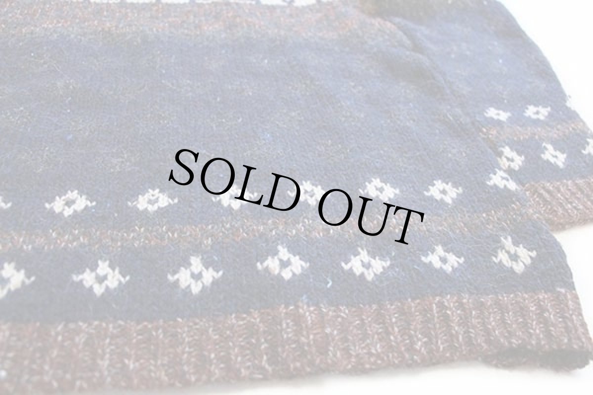 画像5: 90s イタリア製 OSVALDOBRUNI ノルディック柄 ウール×アクリル×アルパカニット セーター M (5)