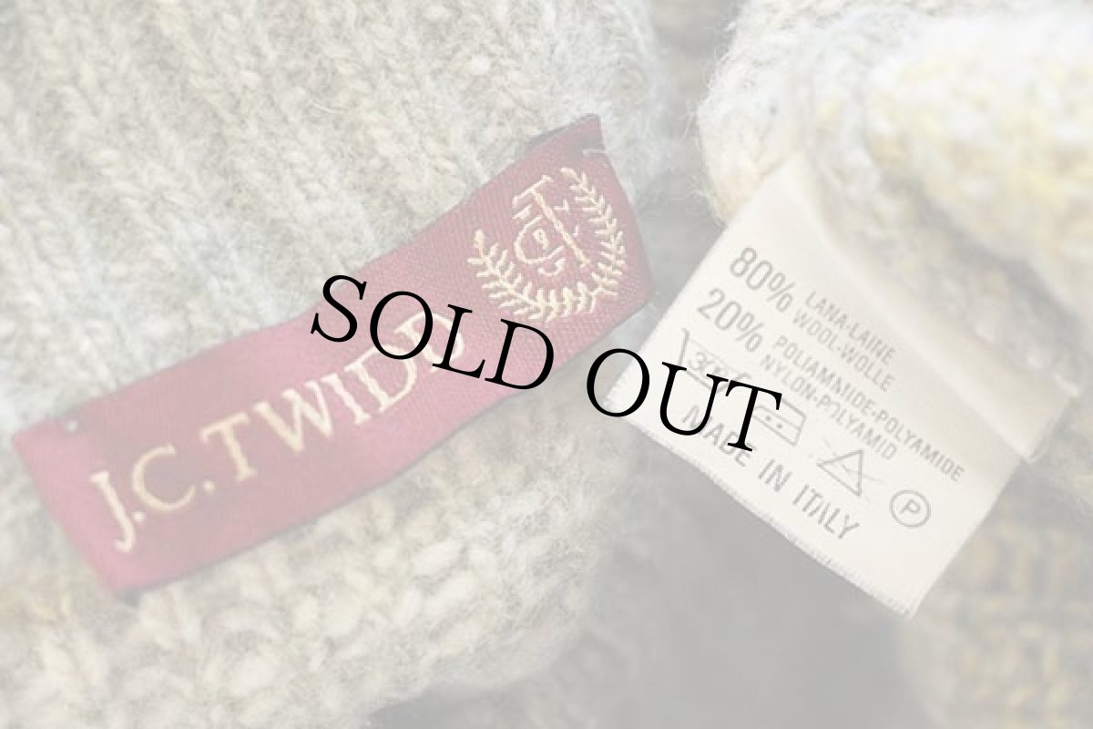 画像4: 90s イタリア製 J.C.TWIDD ノルディック柄 ウールニット セーター 50 (4)