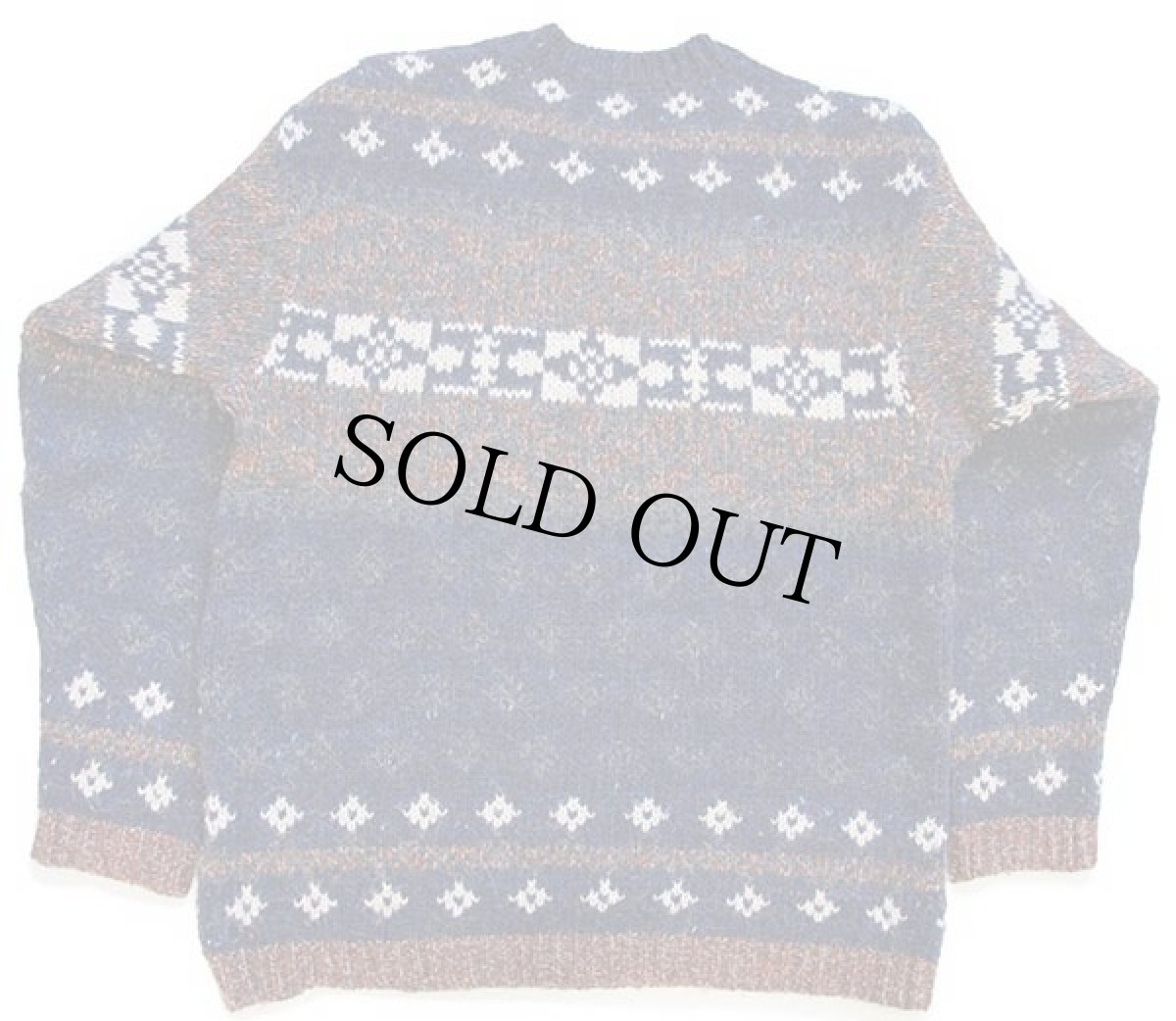 画像2: 90s イタリア製 OSVALDOBRUNI ノルディック柄 ウール×アクリル×アルパカニット セーター M (2)