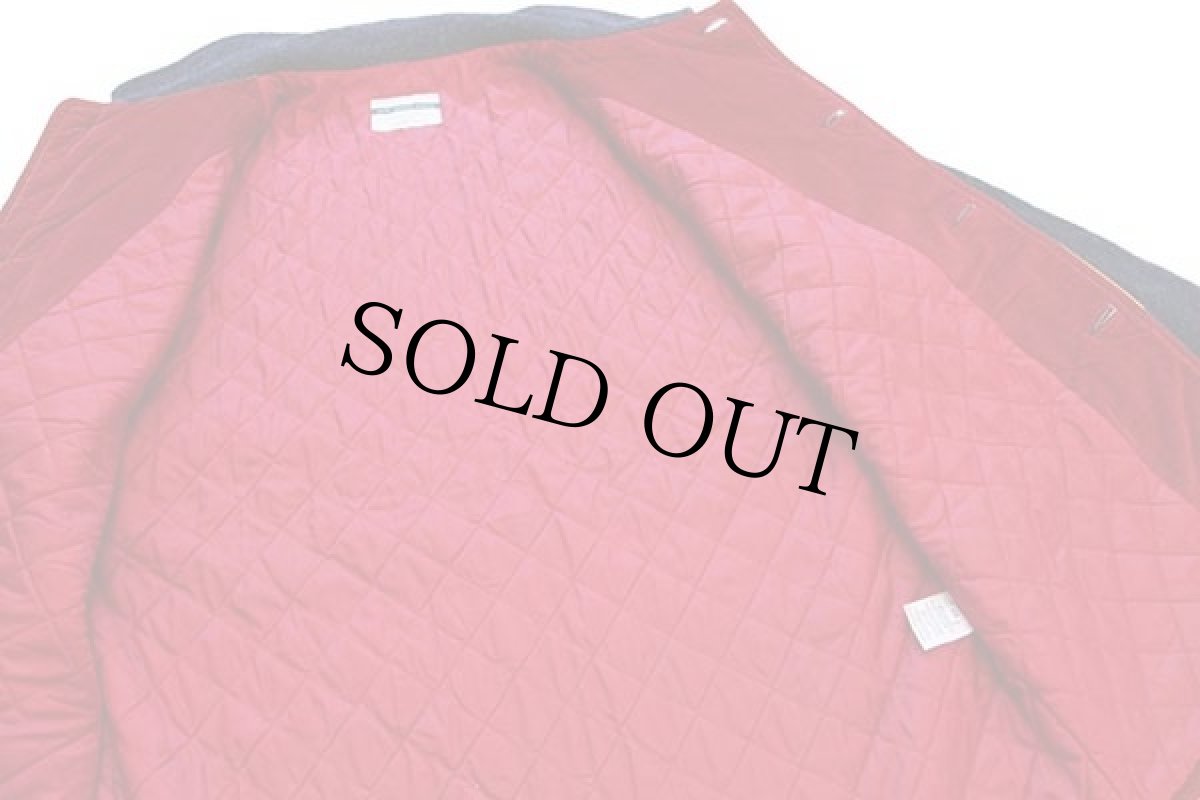 画像5: 90s イタリア製 BENETTONベネトン マルチボーダー キルティングライナー ウール ブランケット コート 48 (5)