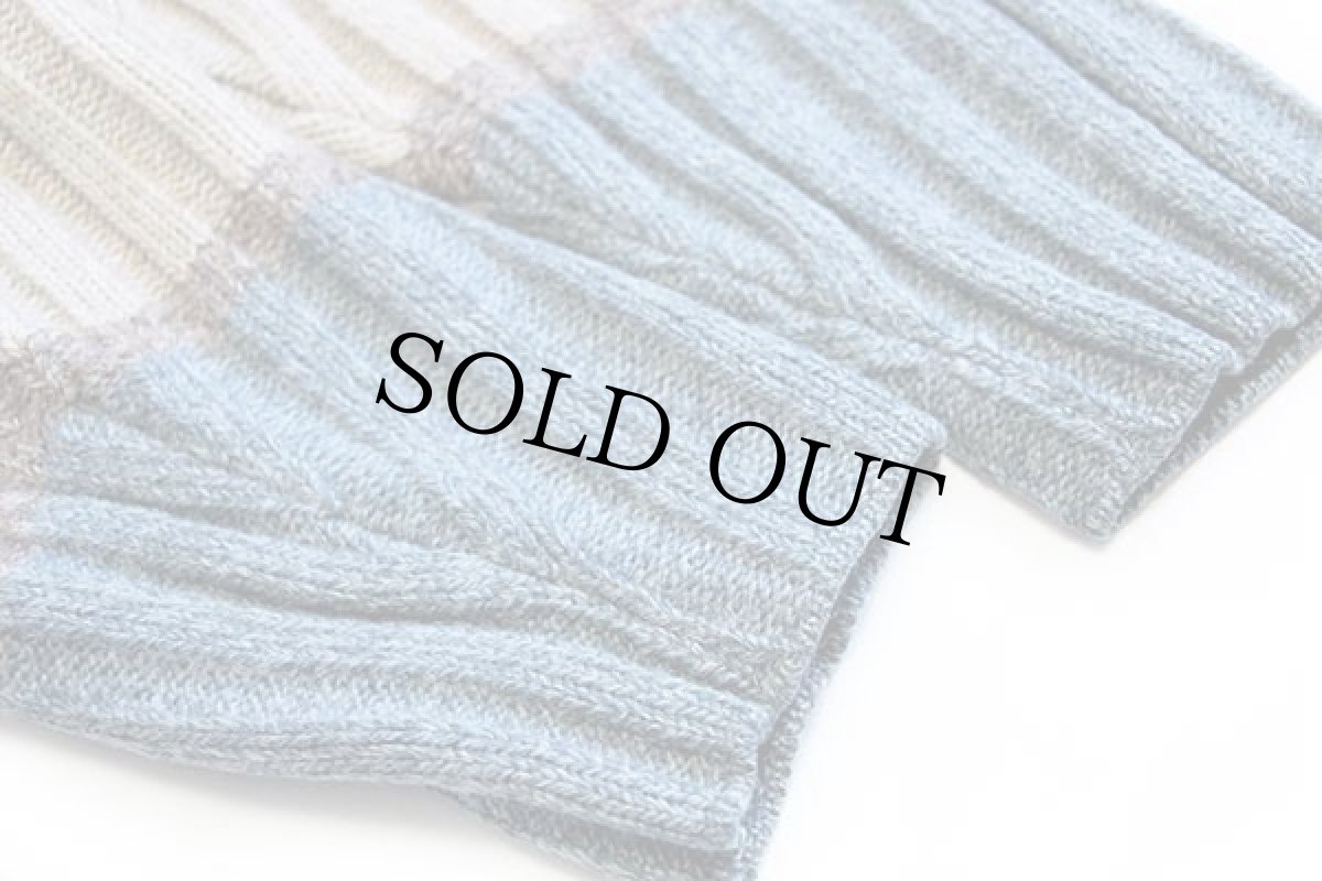 画像6: 90s イタリア製 Levi'sリーバイス マルチカラー ケーブル編み 切り替え ウール×アクリルニット セーター XL★ユーロ (6)