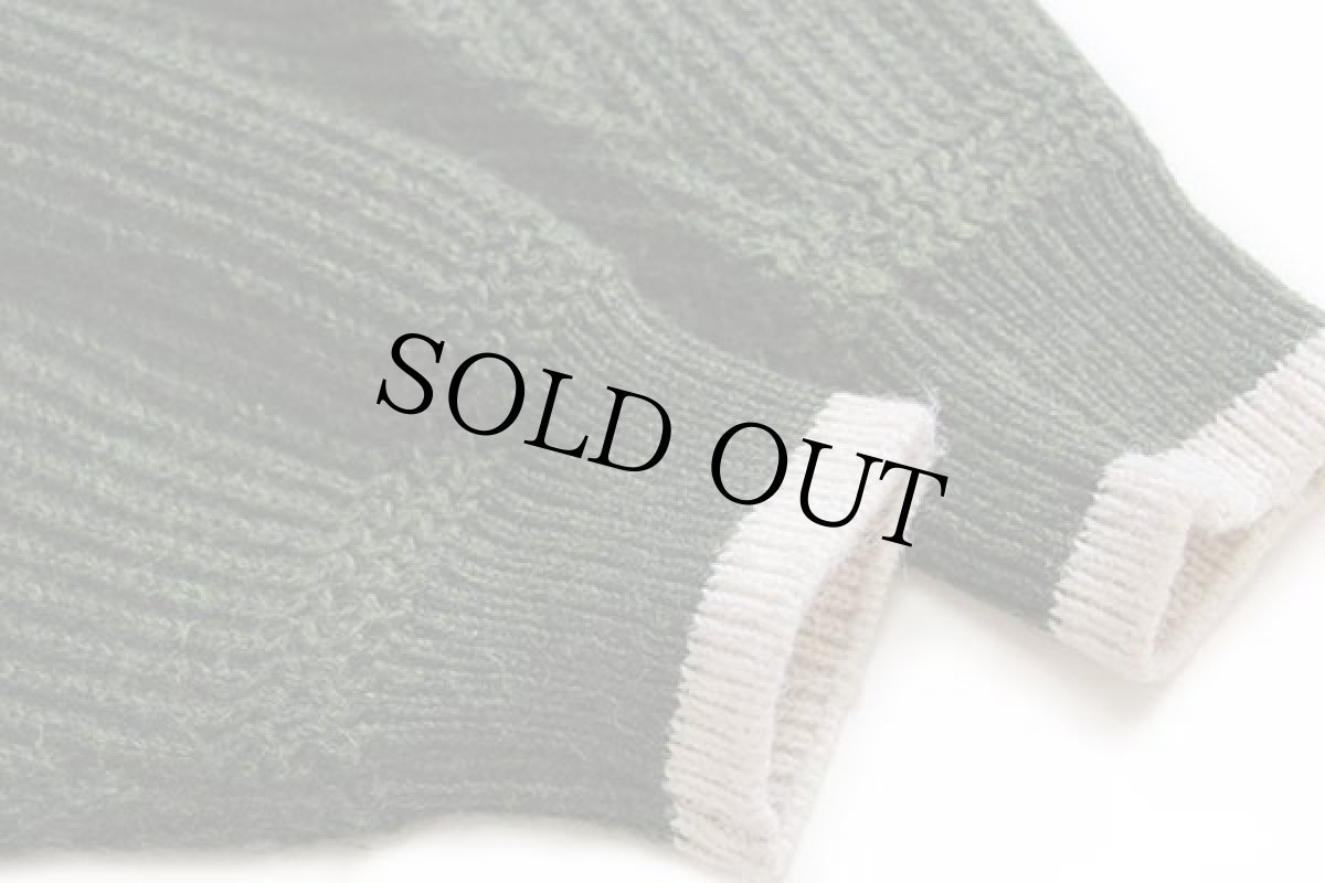 画像7: 90s イタリア製 Levi'sリーバイス ロゴ刺繍 ローゲージ アルパカ×ウール×アクリルニット カーディガン 緑 L★A ユーロ (7)