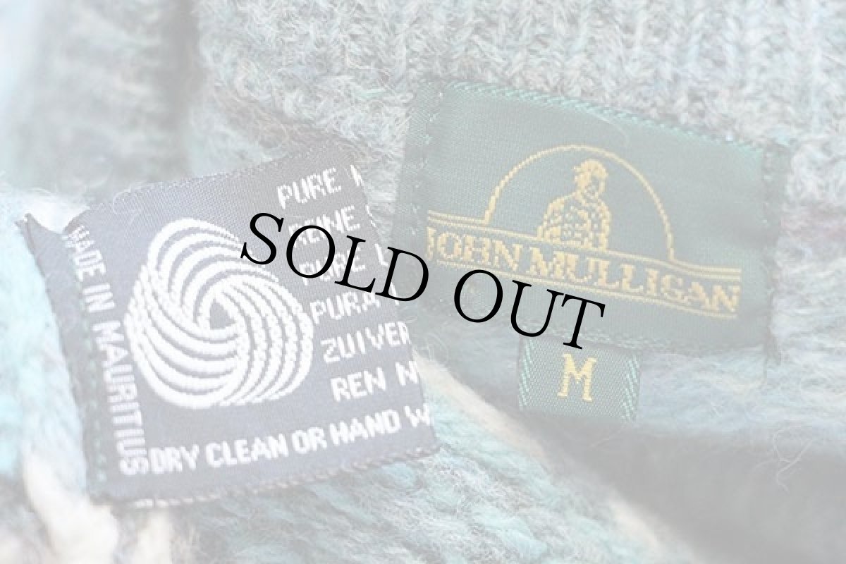 画像4: 90s JOHN MULLIGAN ノルディック柄 ウールニット セーター M (4)