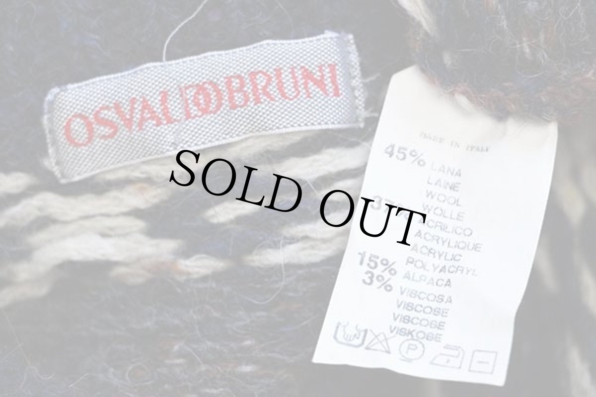 画像4: 90s イタリア製 OSVALDOBRUNI ノルディック柄 ウール×アクリル×アルパカニット セーター M (4)