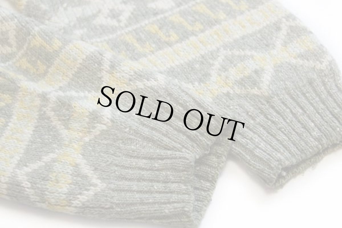 画像6: 90s イタリア製 J.C.TWIDD ノルディック柄 ウールニット セーター 50 (6)