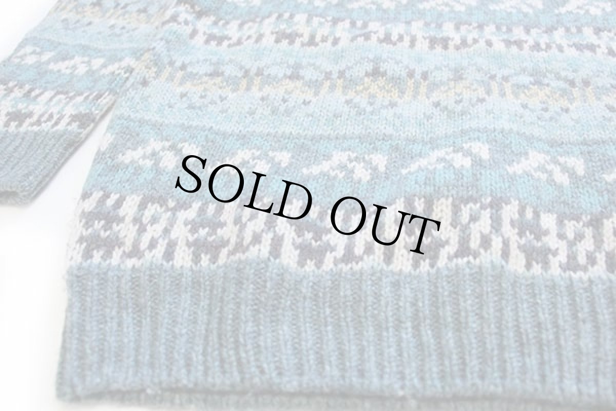 画像5: 90s JOHN MULLIGAN ノルディック柄 ウールニット セーター M (5)