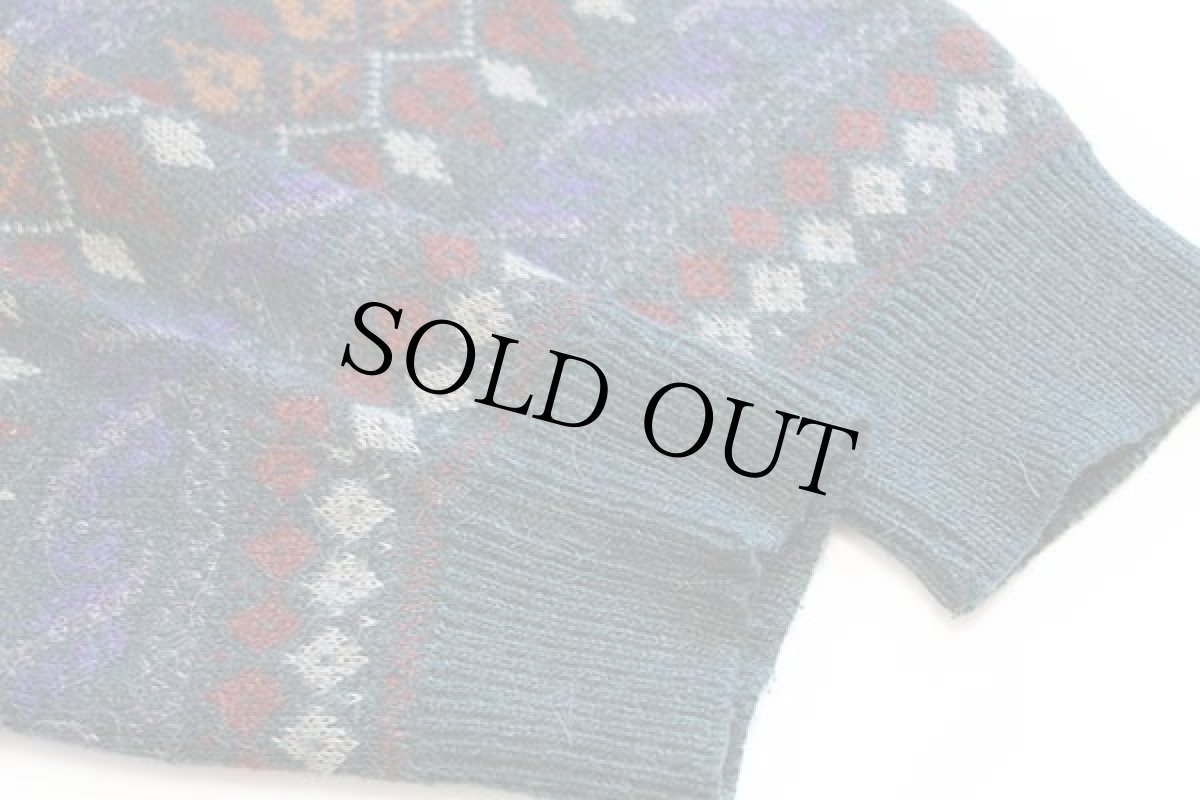 画像6: 80s イタリア製 PAUL&SHARK フェアアイル柄 アルパカ×アクリルニット セーター L (6)