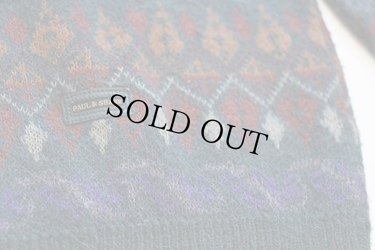 画像5: 80s イタリア製 PAUL&SHARK フェアアイル柄 アルパカ×アクリルニット セーター L (5)