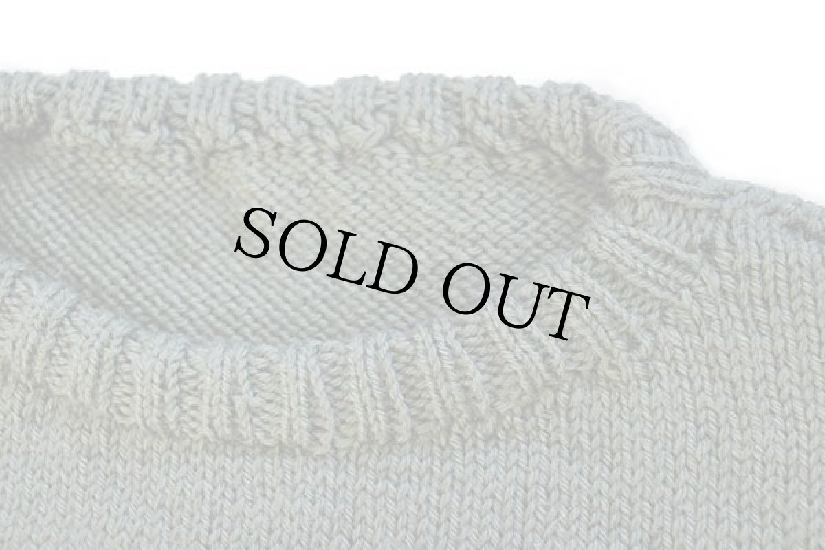 画像4: UNKNOWN サンダーバード ネイティブ柄 ウール ハンドニット セーター 薄緑×ナチュラル (4)