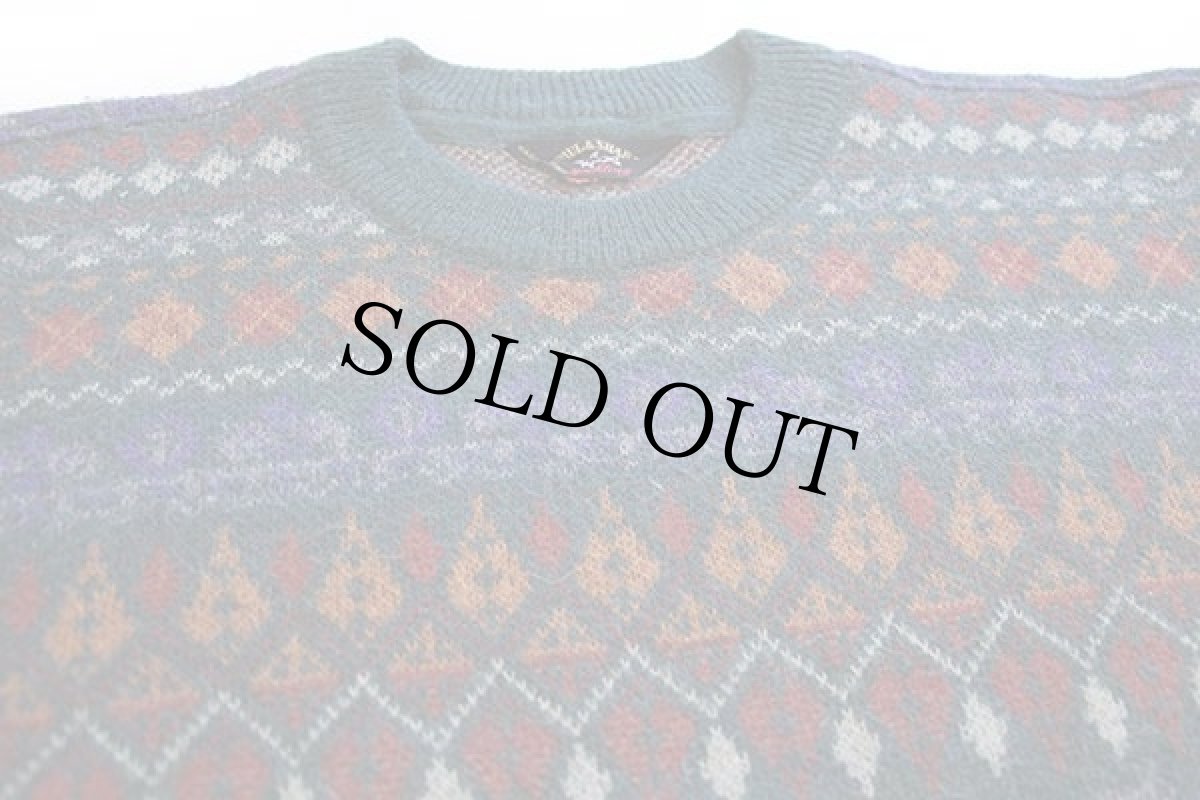 画像3: 80s イタリア製 PAUL&SHARK フェアアイル柄 アルパカ×アクリルニット セーター L (3)